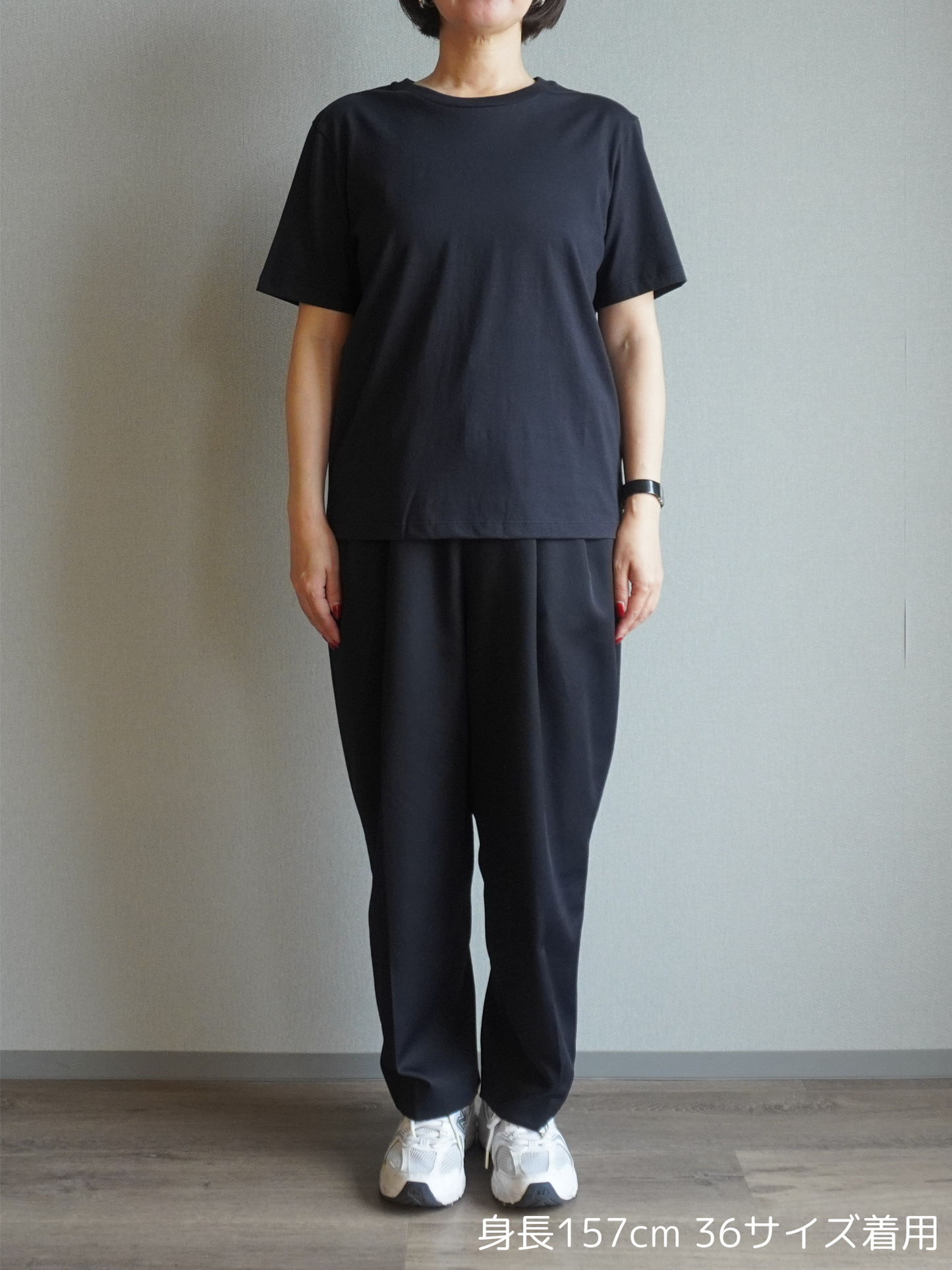 スビンコットンレギュラーTシャツ BLACK