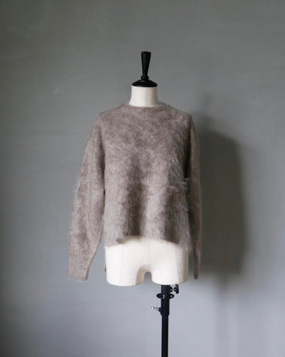 ファーカシミヤプルオーバー　ベージュ
