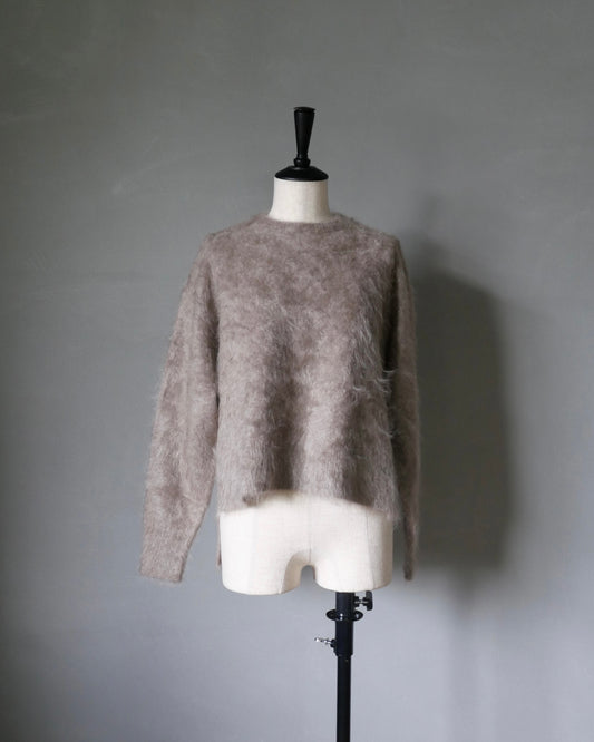 ファーカシミヤプルオーバー　ベージュ