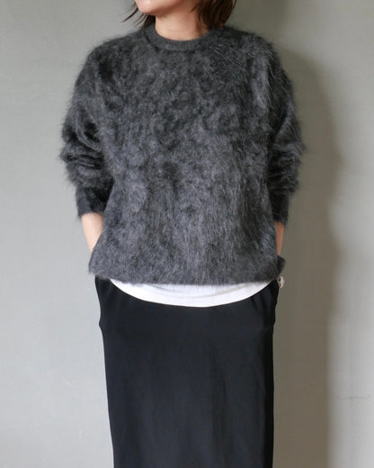 ファーカシミヤプルオーバー　グレー