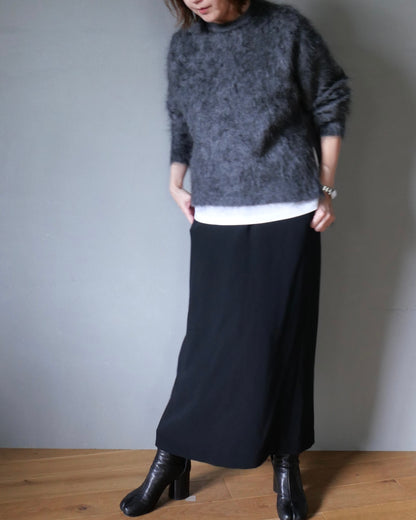 ファーカシミヤプルオーバー　グレー