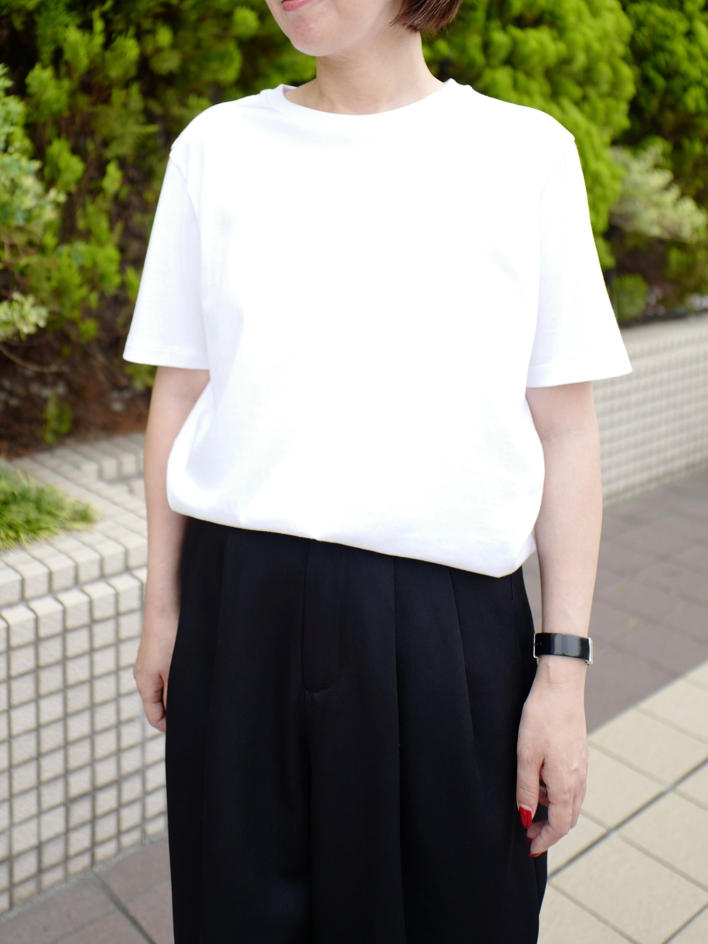 スビンコットンレギュラーTシャツ　WHITE