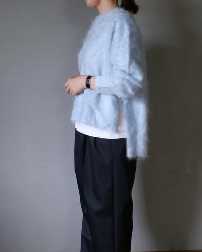 ファーカシミヤプルオーバー　ブルー